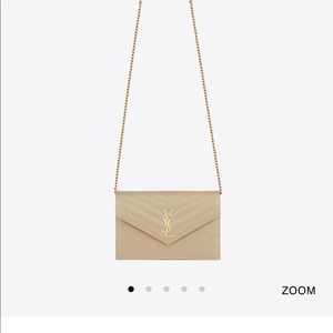 Yves Saint Laurent Bags - SAINT LAURENT (YSL) Creme Gold Chain Wallet Yves Saint Laurent Bags - SAINT LAURENT (YSL) Creme Gold Chain Wallet